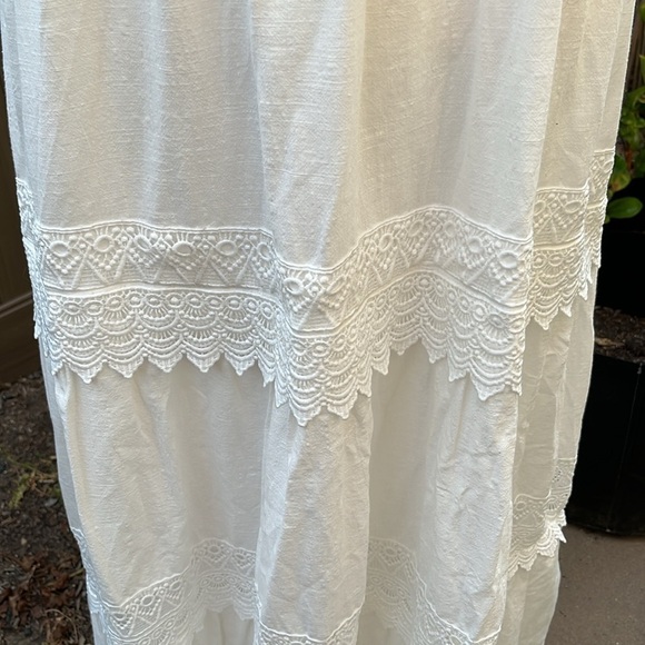 Lulus Mediterranean Moments White Lace Strapless Tiered Maxi Dress  XL  … - Picture 9 of 16
